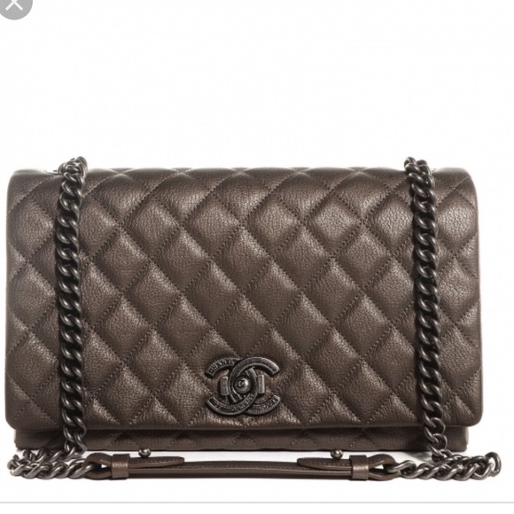 Chanel City Rock Goatskin Metallic flap bag. - Picture 2 of 8